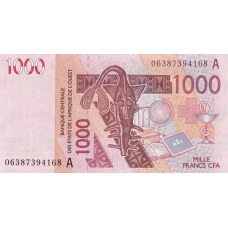 P115Ad Ivory Coast - 1000 Francs Year 2006